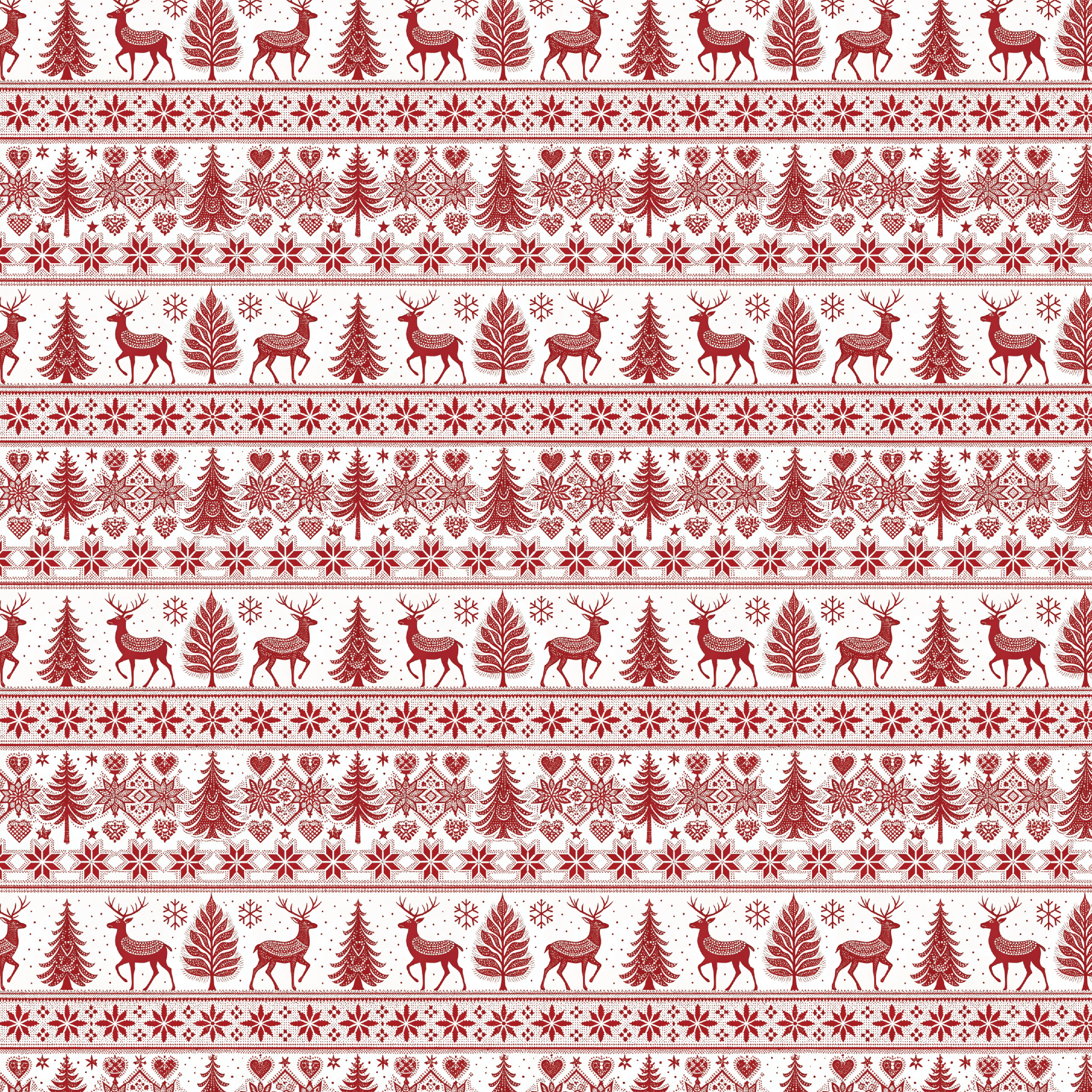 P1204 | Red Nordic Winter Pattern Acrylic Sheets - CMB Pattern Acrylic